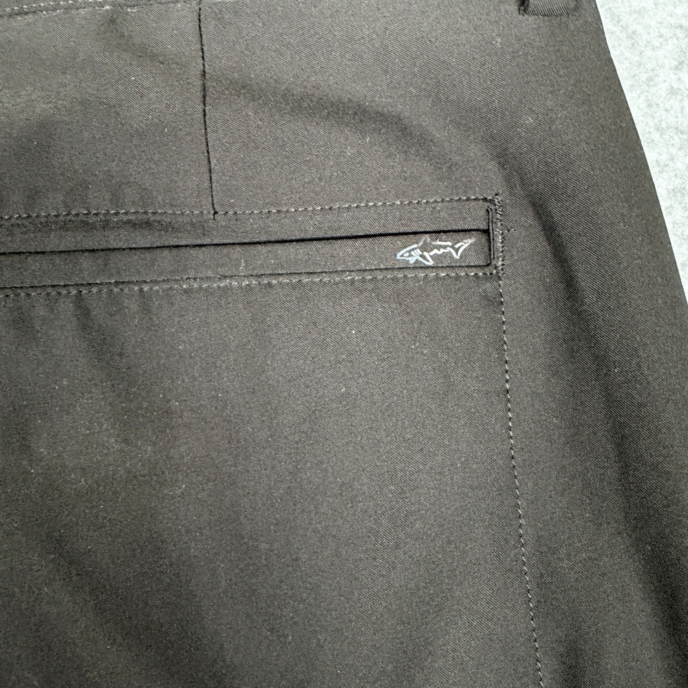 Greg Norman Shark Mens 38x30 Black Trousers Golf Performance Stretch Chino - Picture 7 of 8